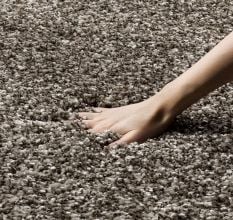 Bold Grey Plush Living Rug